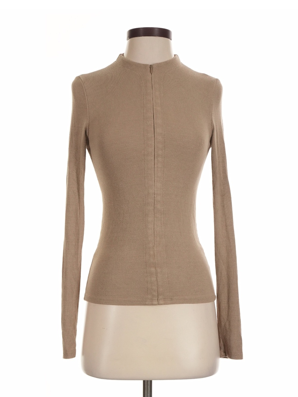 Joah Brown Invisible Zip Long Sleeve Top - Picture 3 of 7
